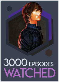 3000 Episodes Watched (24 Nov 2019, *Beastars*)